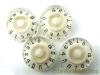 4 LES PAUL ELECTRIC GUITAR SPEED KNOBS WHITE